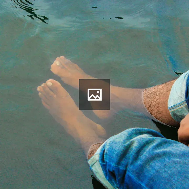 Legs in river