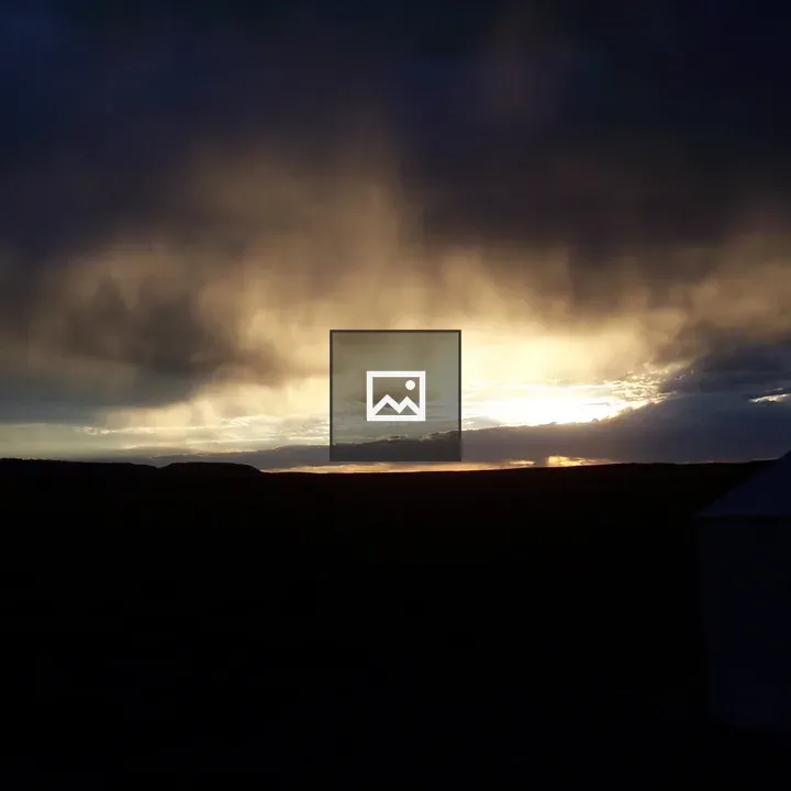 Receding storm over Wyoming desert