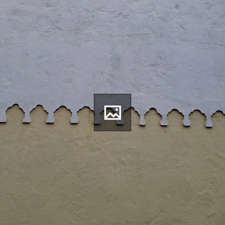 Painted wall with curvy pattern