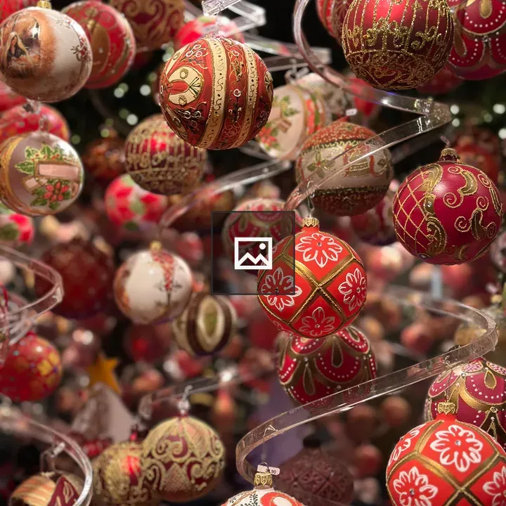 Ornate Christmas Baubles Portrait