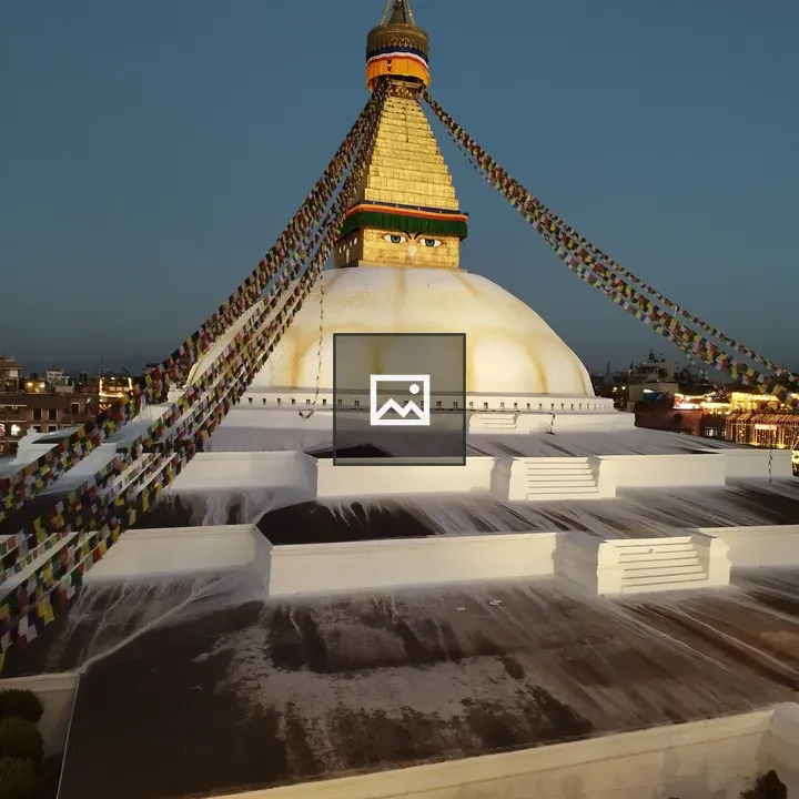 Boudhanath Stupa at dusk