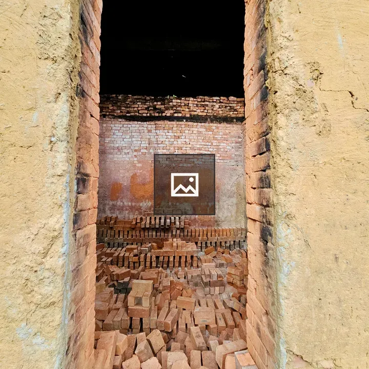 Framed kiln entrance view