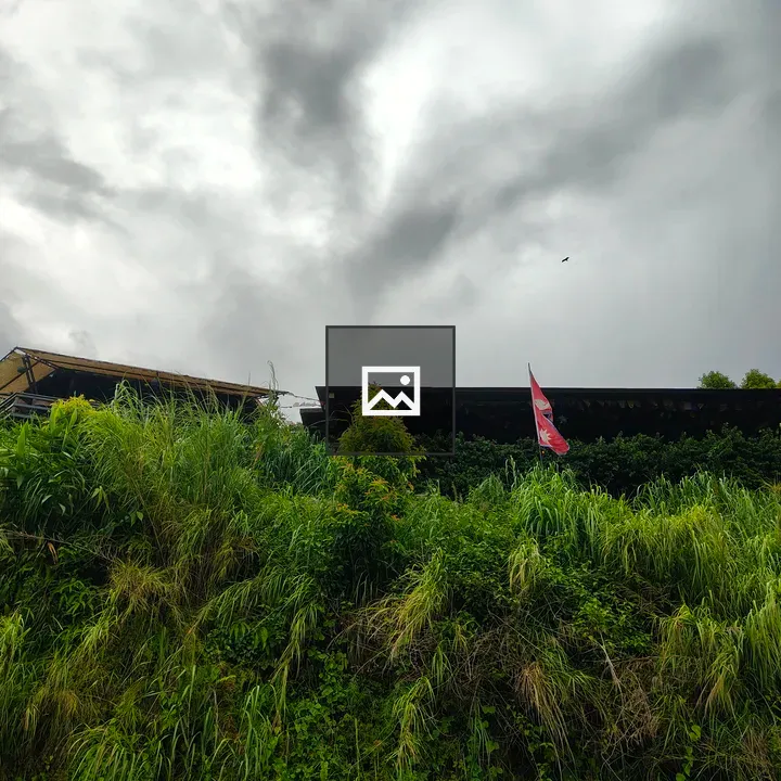 Flag of Nepal in nature scene