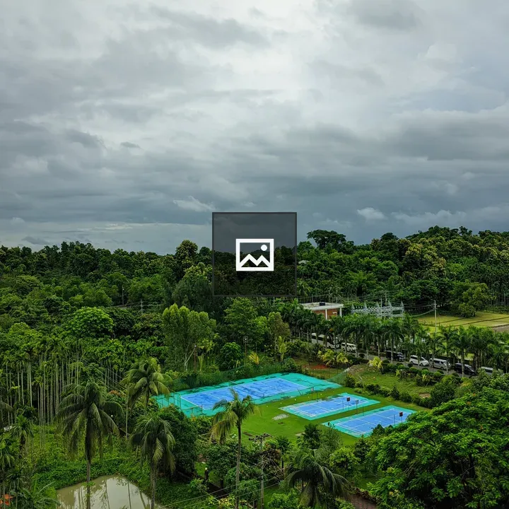 Badminton Court Beside Mountain