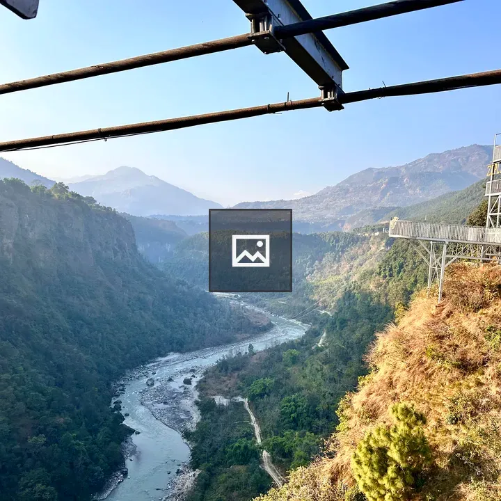 Dangerous heights bridge view