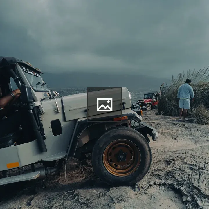 Jeeps Trekking on Mountain Top