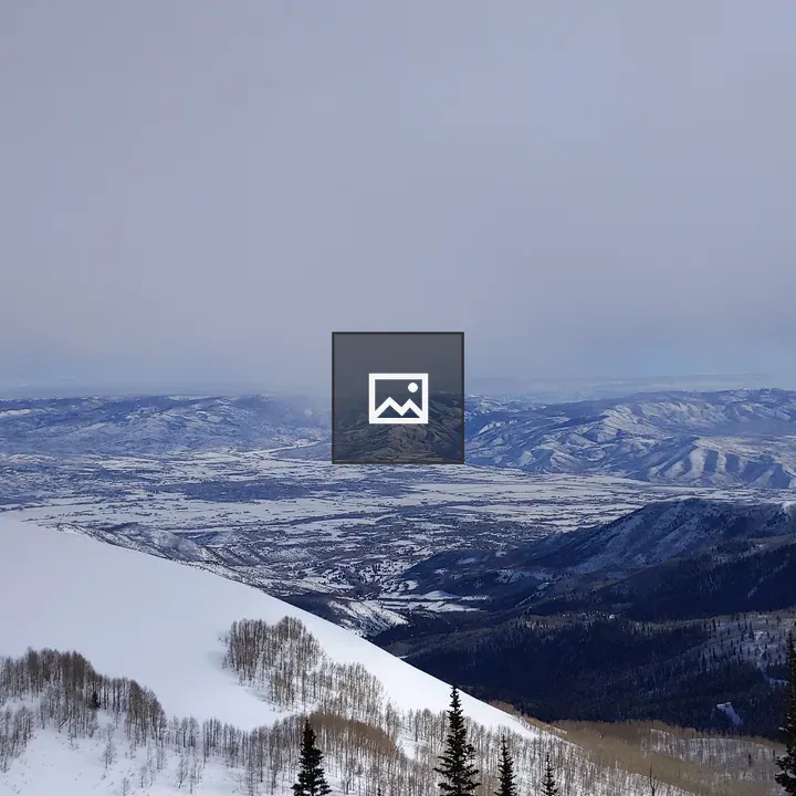Snow-covered valley in Utah