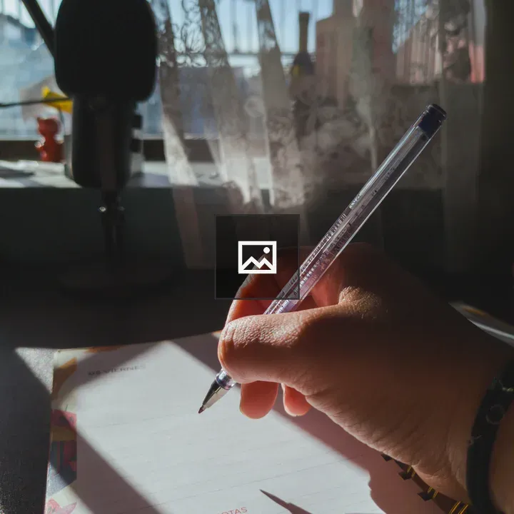 Hand writing in an agenda