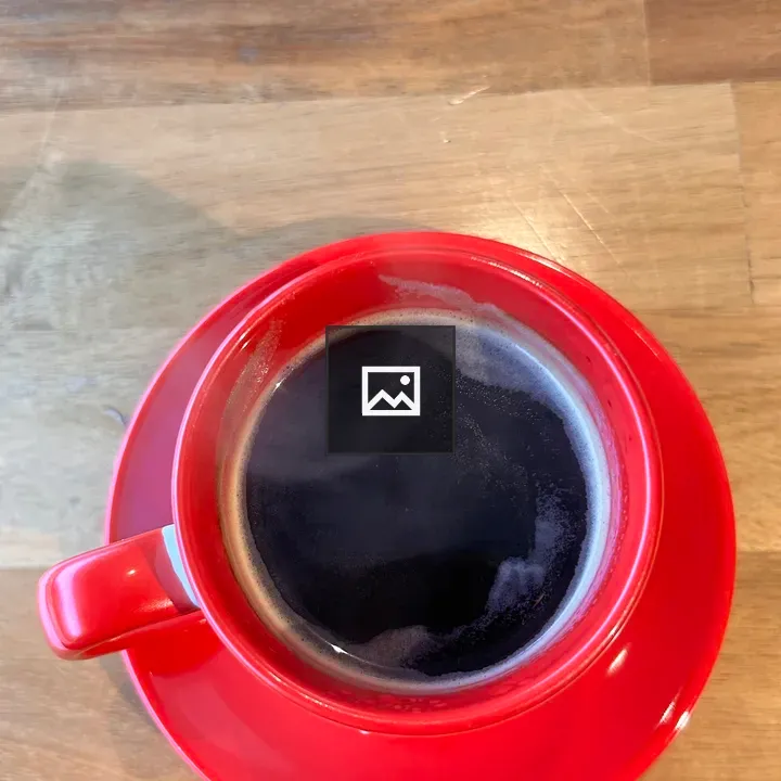 Top-down Red Coffee Cup
