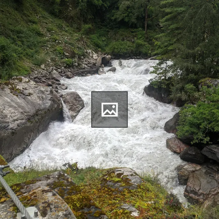 Turbulent river over rocks