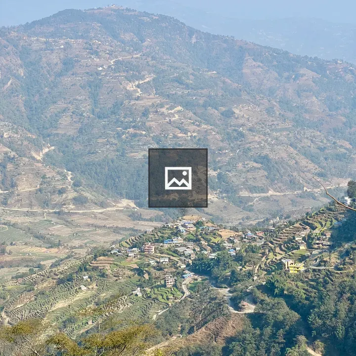 Hilly Nepal Terraced Landscape