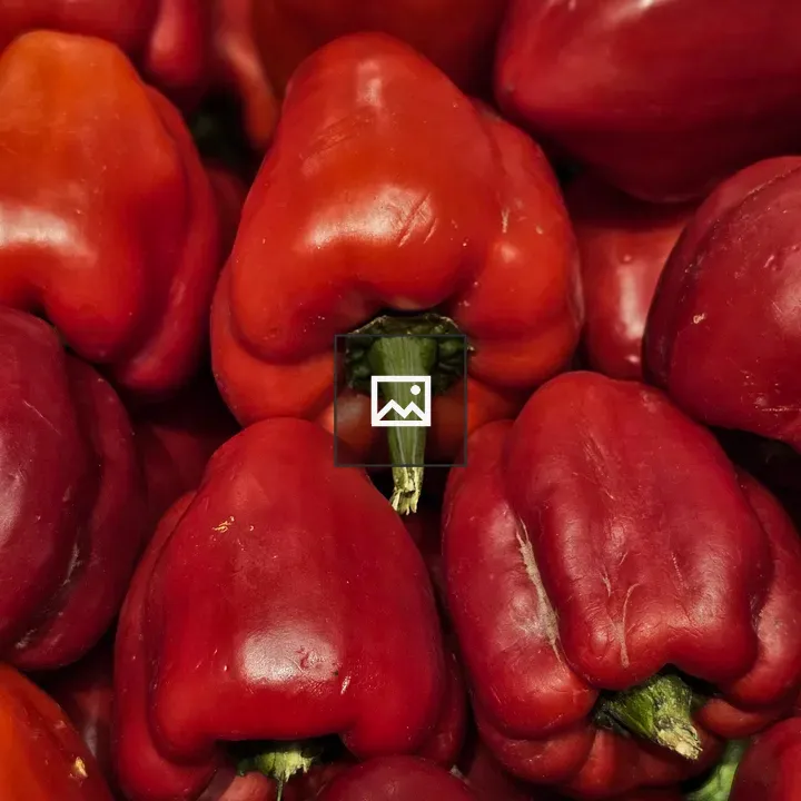 Red Capsicums in Hypermarket