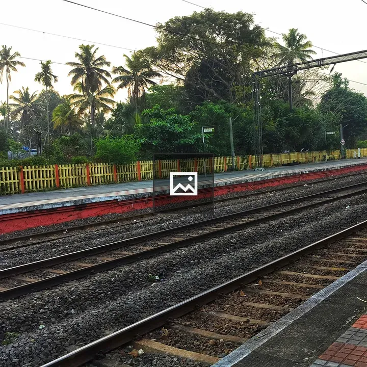 Train Approaching a Railway Station