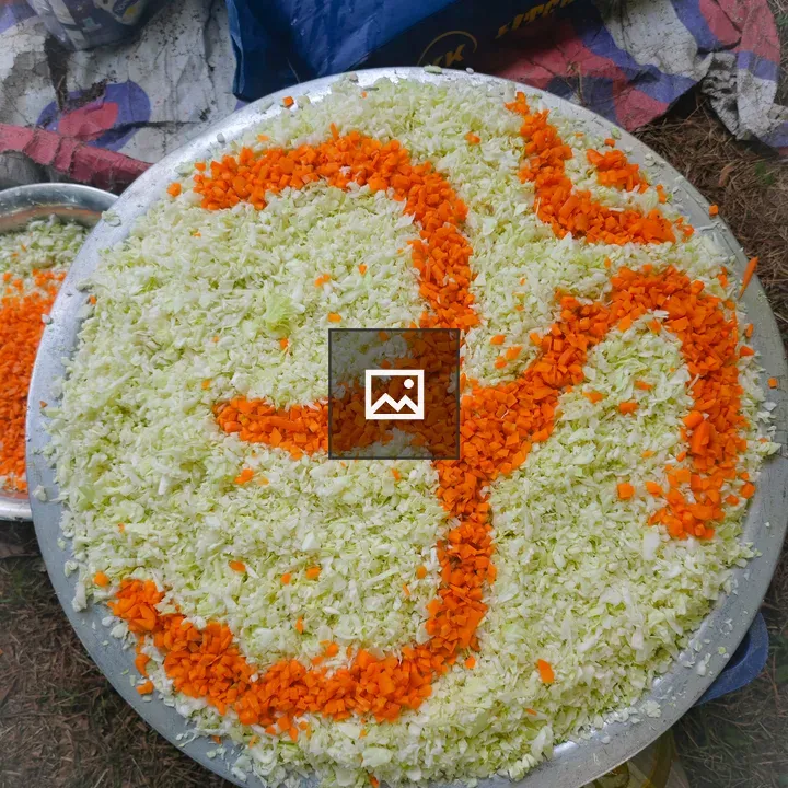 Symbolic Om vegetables plate