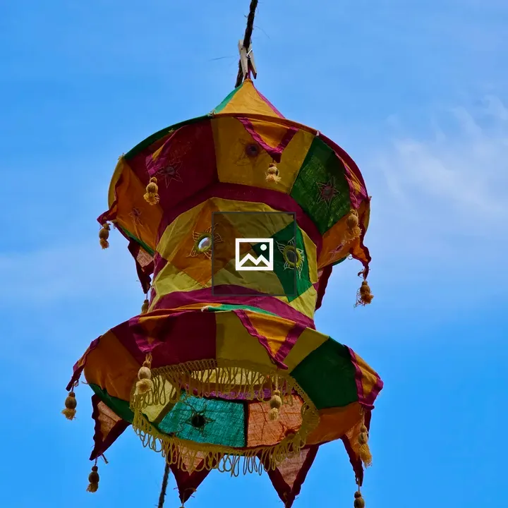 Multicolor Lanterns with Tassels