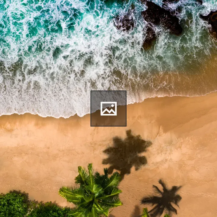 Drone shot Seychelles coast