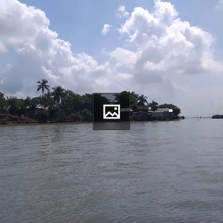 Sky view over river landscape