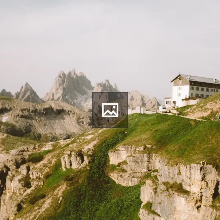 House on hill overlooking cliff