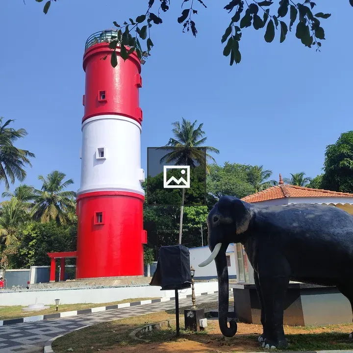 Lighthouse with Elephant Statue