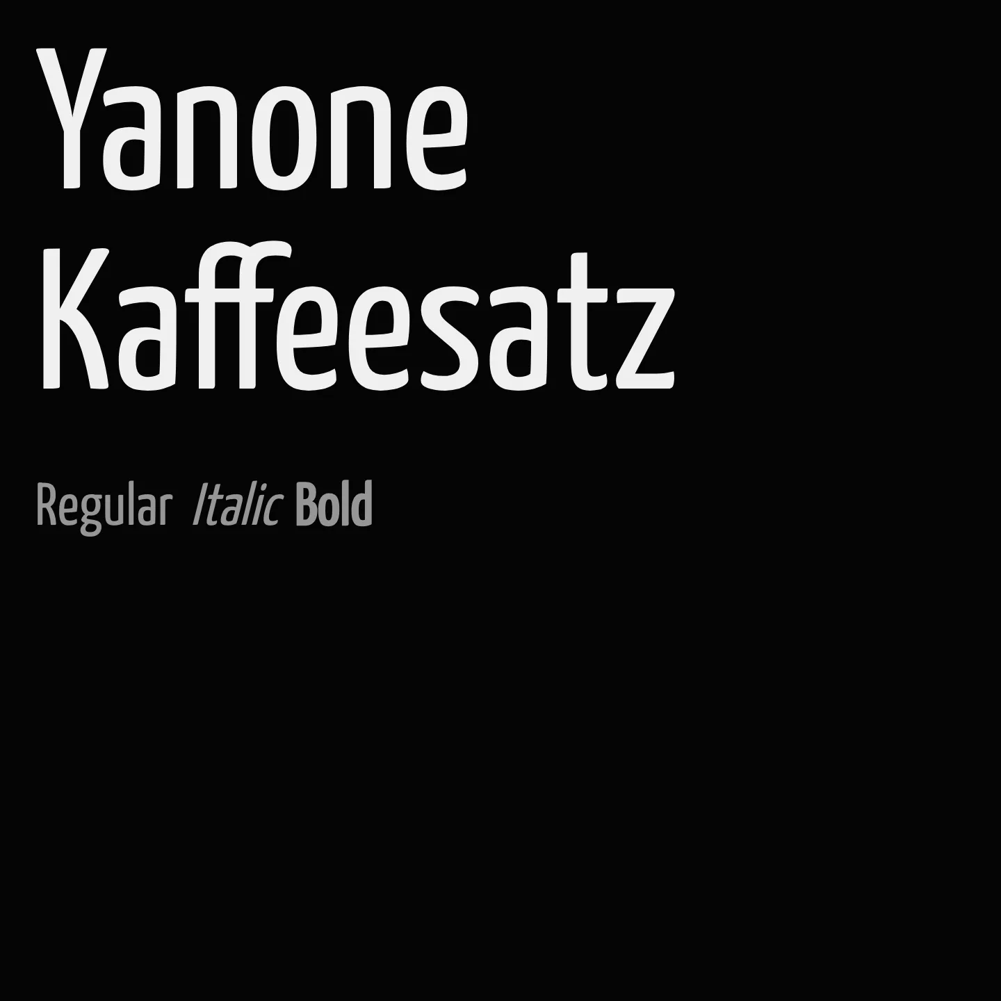 Yanone Kaffeesatz