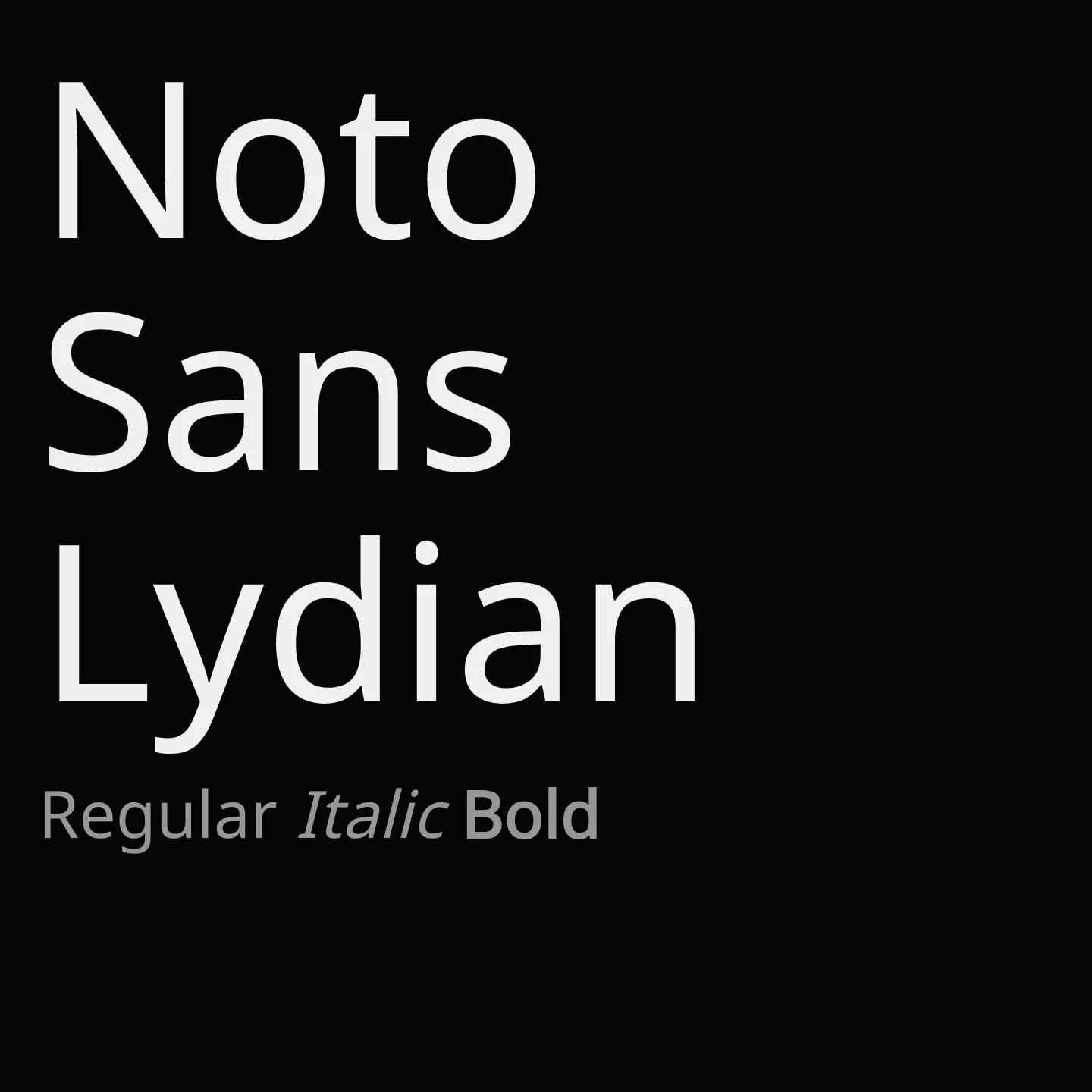 Noto Sans Lydian