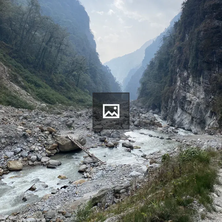 Valley with Green Mountains