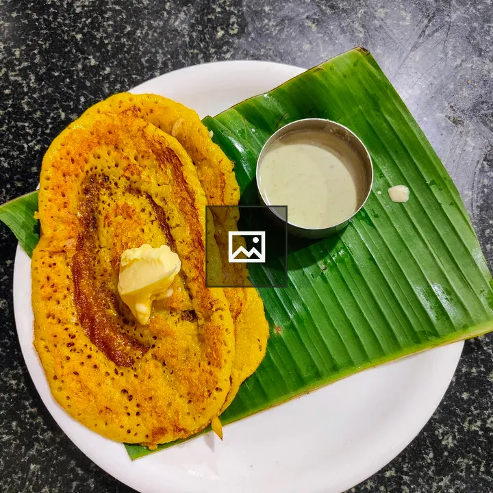 Fenugreek Dosa on Banana Leaf