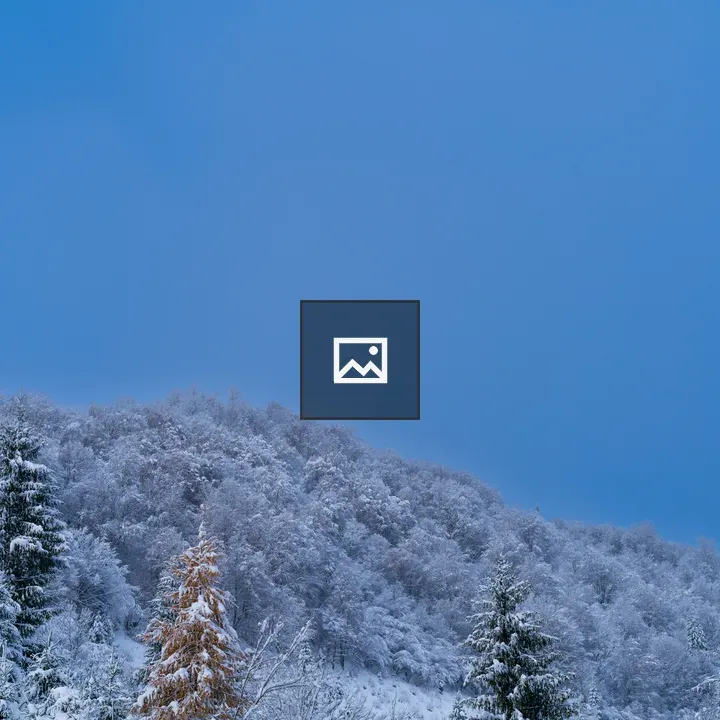 Winter landscape with snow-covered trees