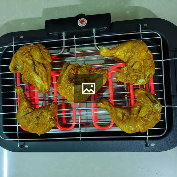 Spiced chicken on electric grill
