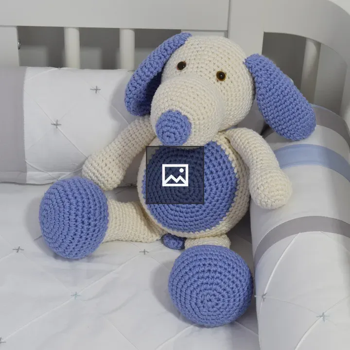 Knit Puppy Toy in Crib