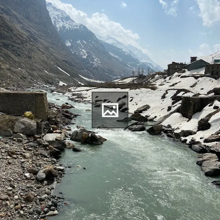 Serene mountain river landscape