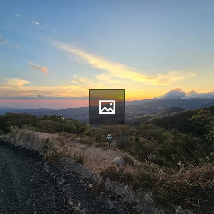 Wide Mountain View Sunset