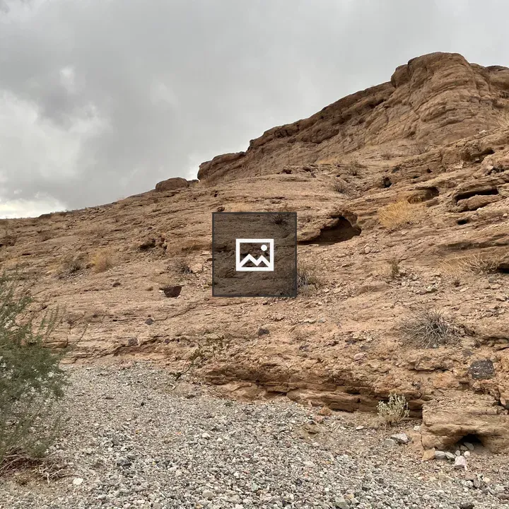 Desert rocks and clouds