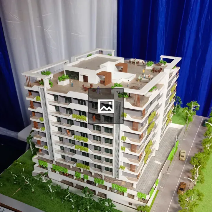 Architectural model with greenery