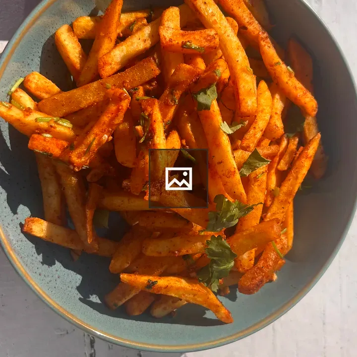 Fries in Cilantro Garnish
