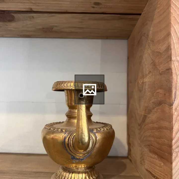 Decorative golden brass pot