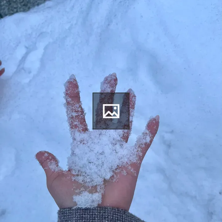 Snowy hand gesture
