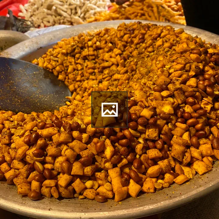Spicy Snack Mixture in Tray