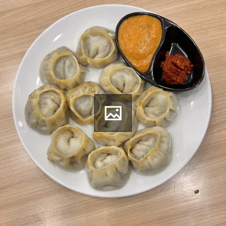 Dumplings on White Plate