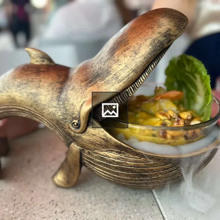 Whale-Shaped Brass Serving Dish