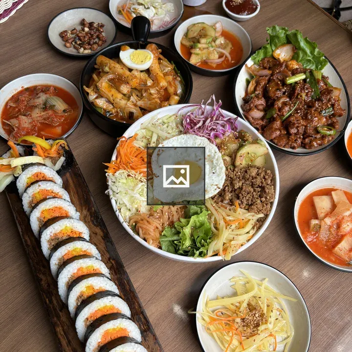 Korean dishes on table