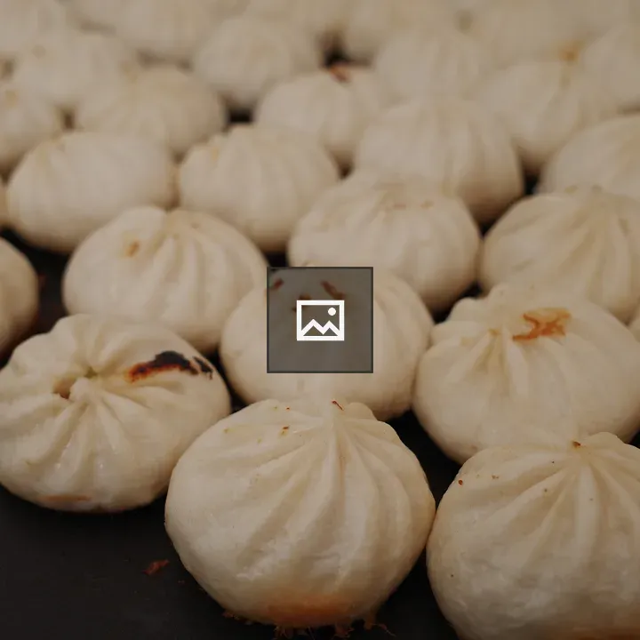 Mini siopao buns on griddle