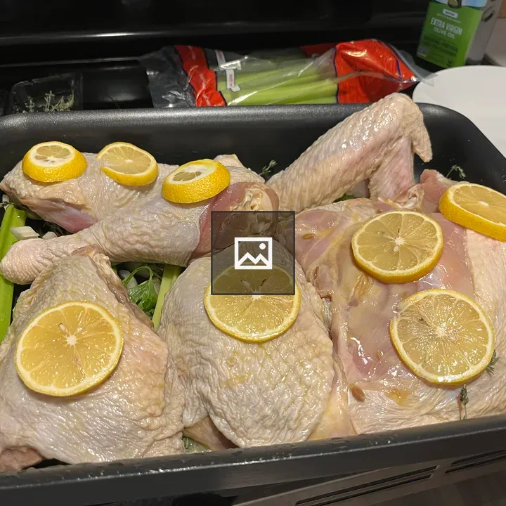 Turkey in lemon slices pan