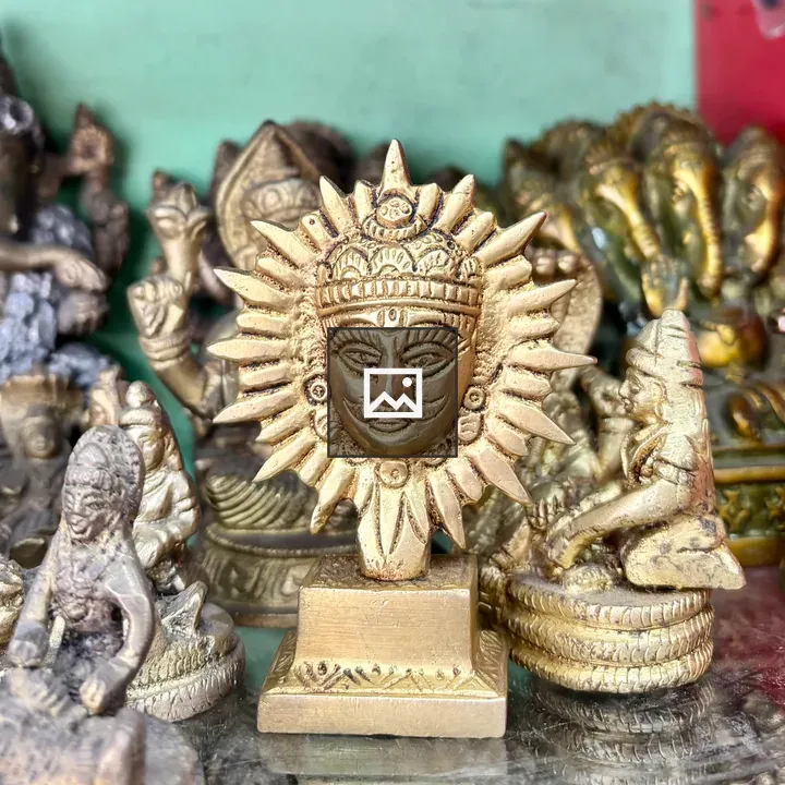 Ornate Brass Figurines Display