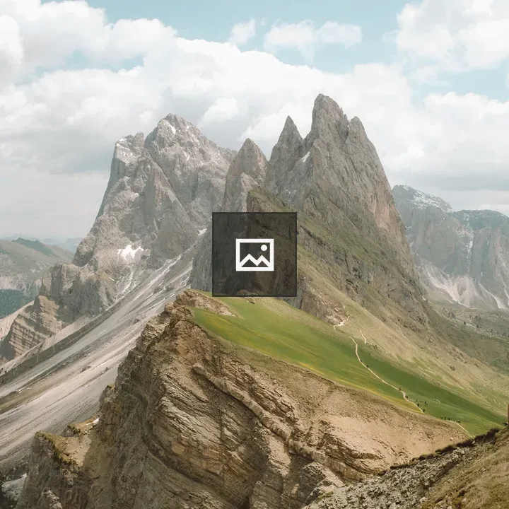 Ridge of blue-green mountain