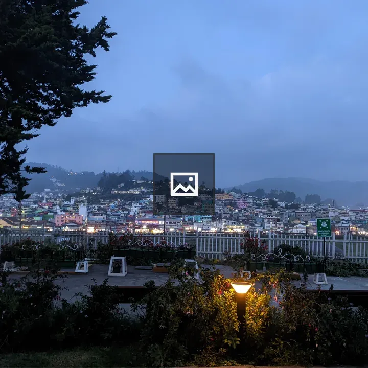 Distant view of Ooty at night