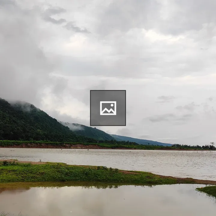 Silent cloudy nature landscape