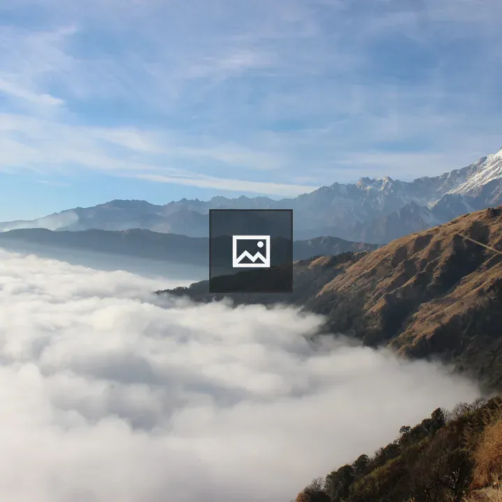 Snowy mountain landscape