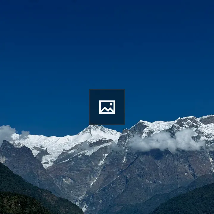 Snowy Mountain Ridge Panorama