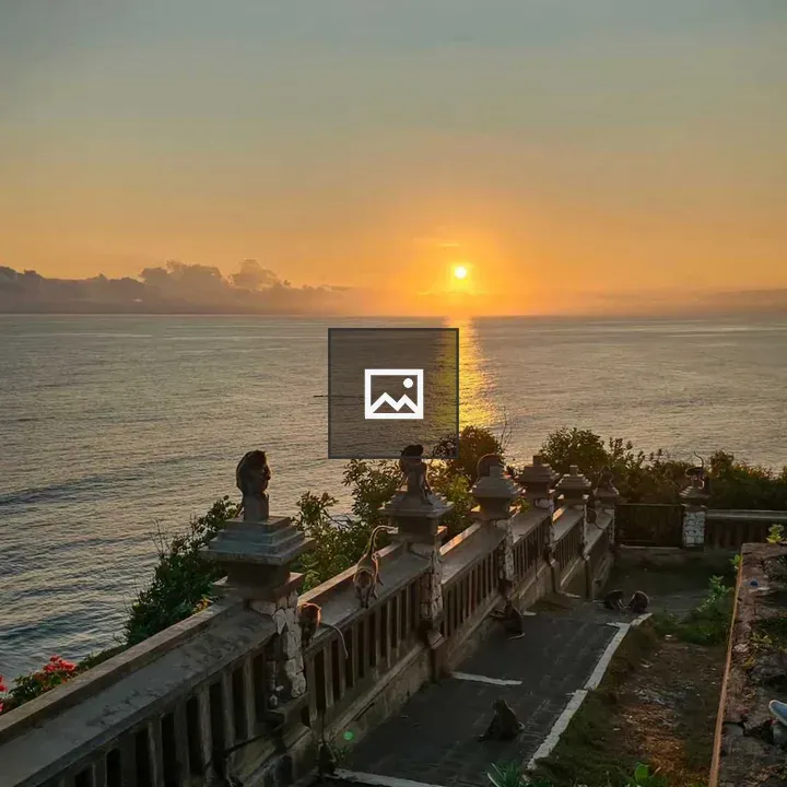 Sunset over water sky